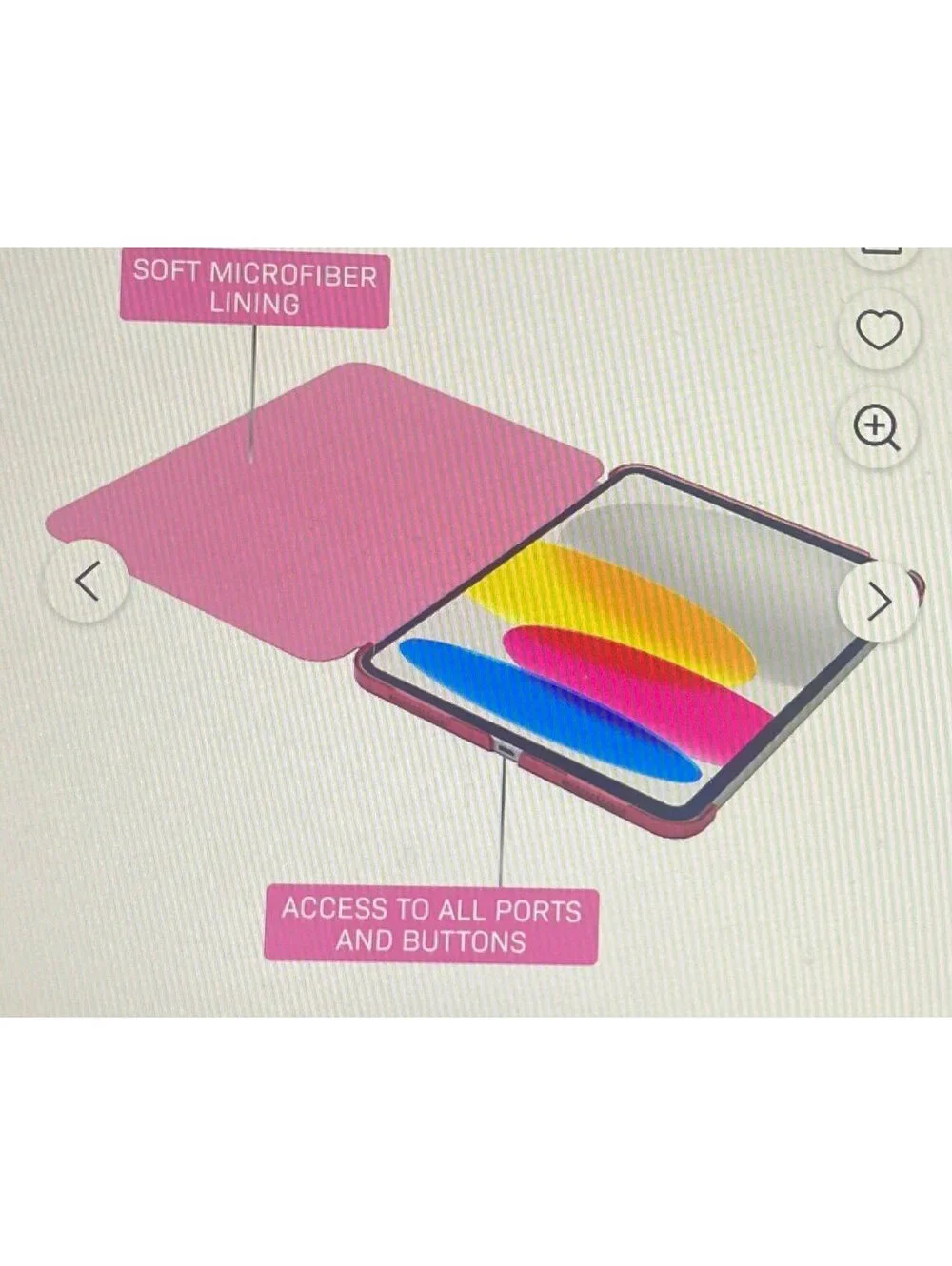 Body Glove Tablet Folio Case for iPad A16/iPad 10th generation Bright Pink